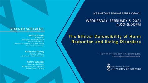 kalam sutandar|The Ethical Defensibility of Harm Reduction and Eating Disorders.